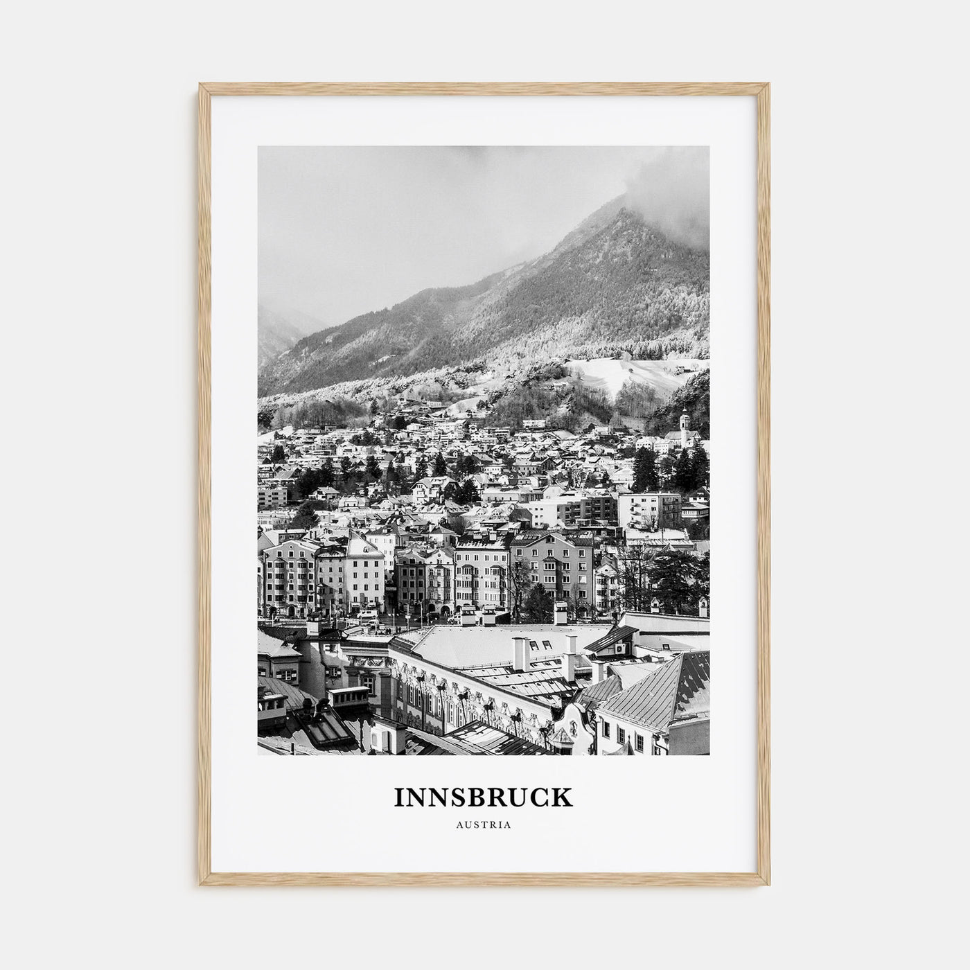 Innsbruck Portrait B&W Poster