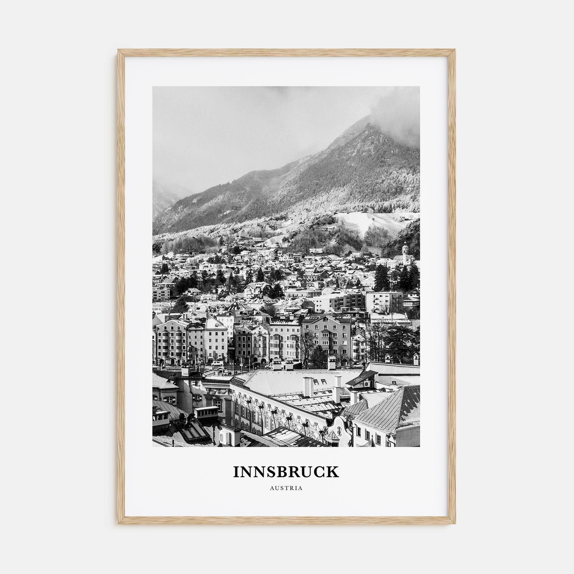Innsbruck Portrait B&W Poster