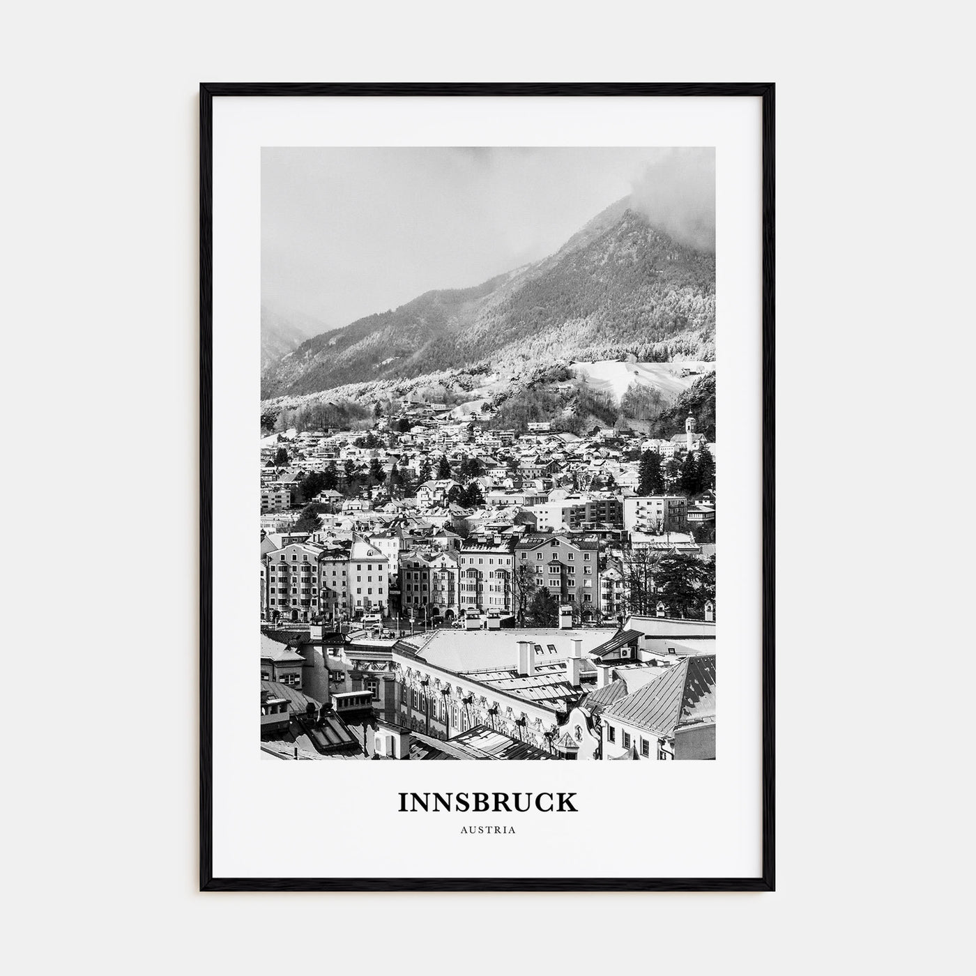Innsbruck Portrait B&W Poster