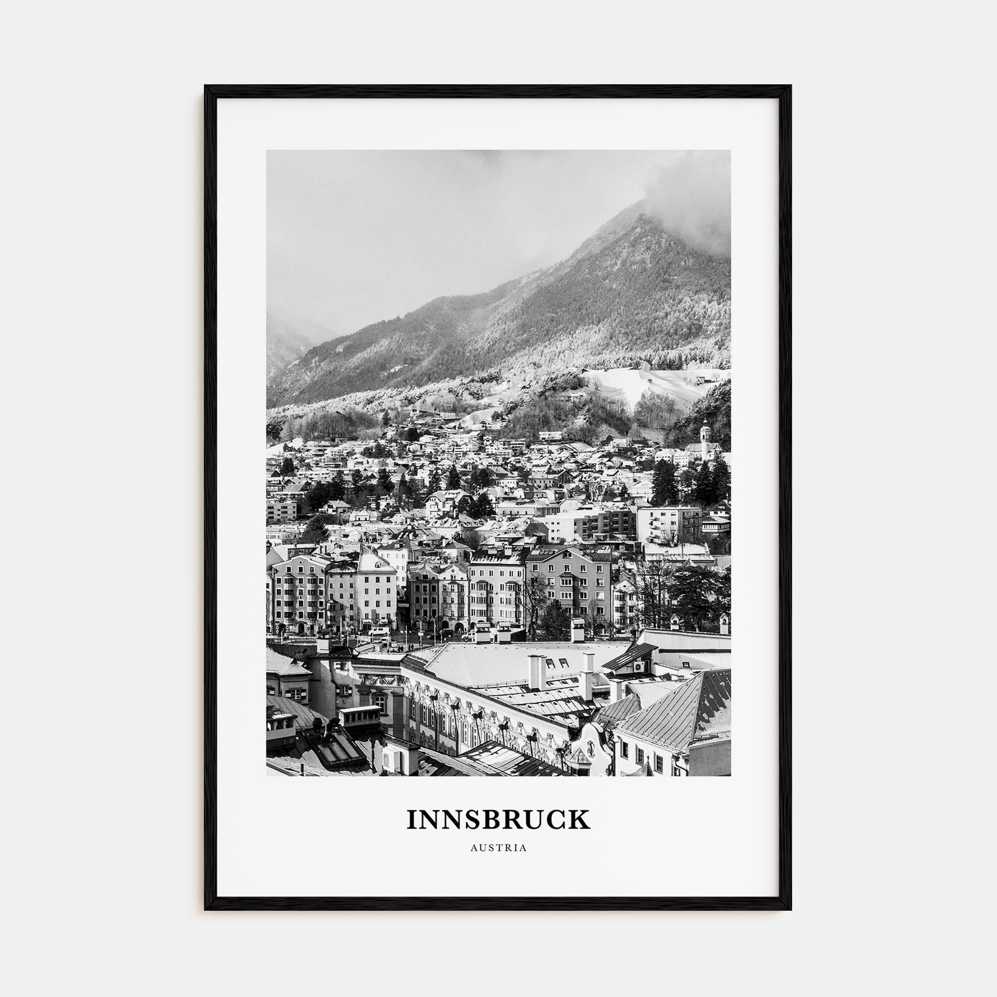 Innsbruck Portrait B&W Poster