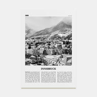 Innsbruck Travel B&W Poster