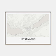 Interlaken Map Landscape Poster