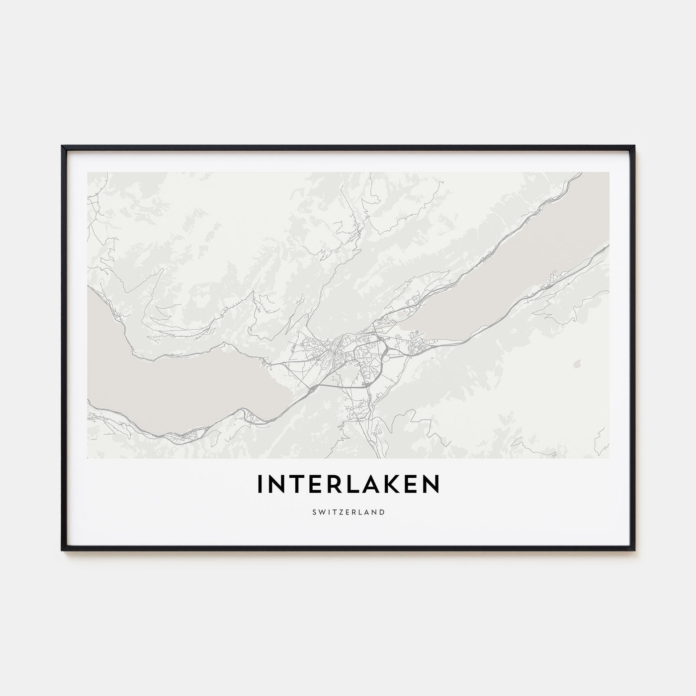 Interlaken Map Landscape Poster