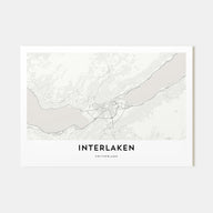Interlaken Map Landscape Poster
