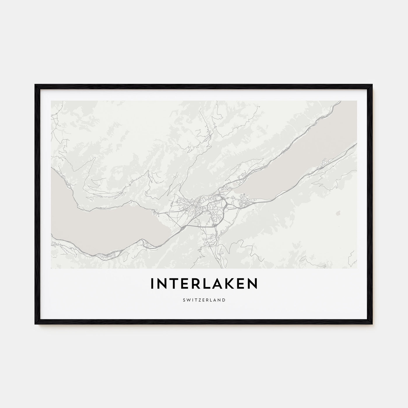 Interlaken Map Landscape Poster