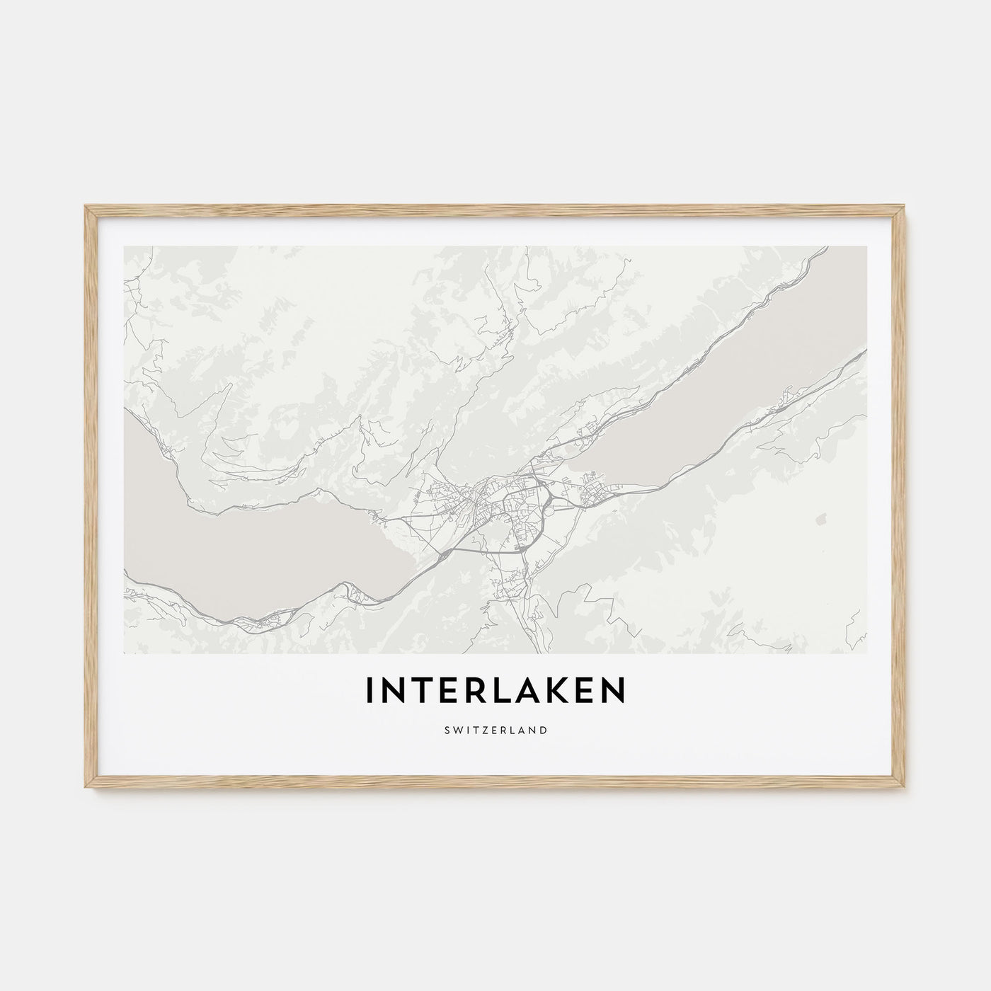 Interlaken Map Landscape Poster
