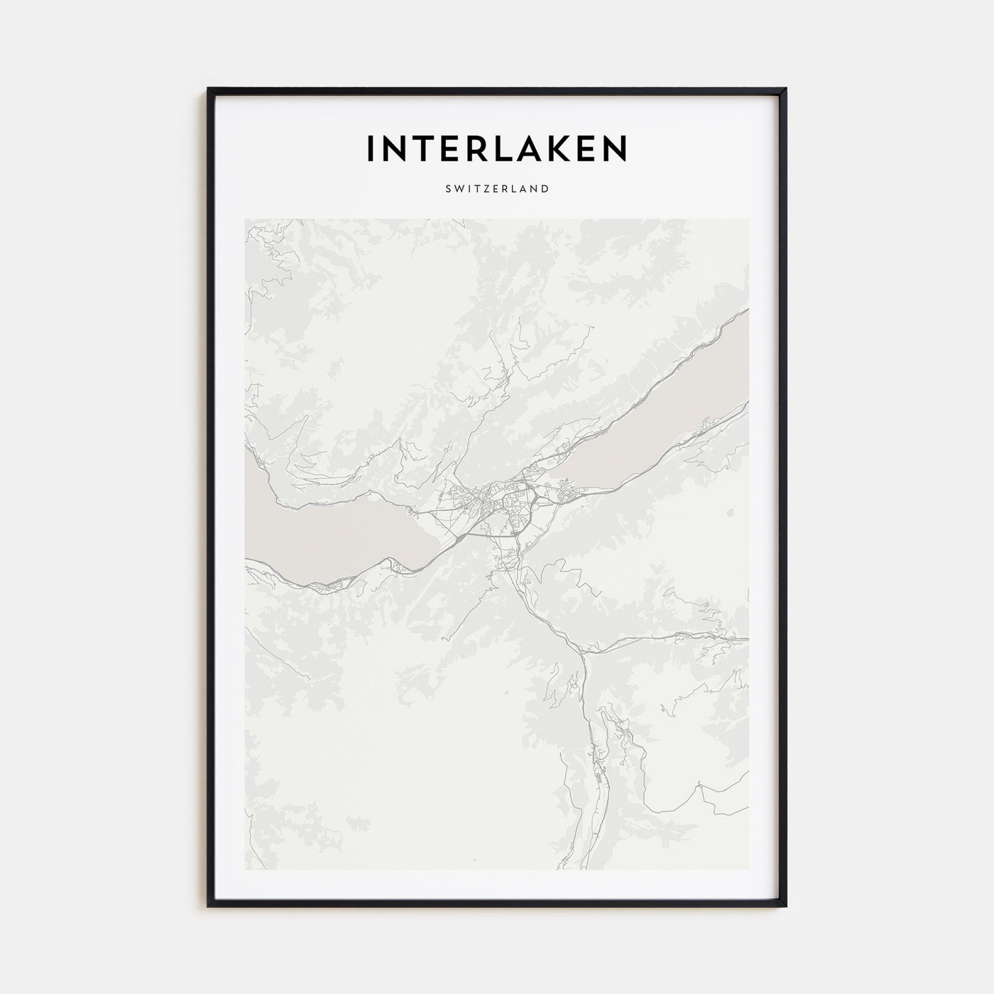 Interlaken Map Portrait Poster