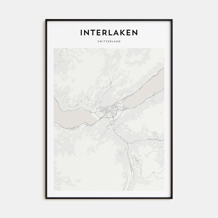 Interlaken Map Portrait Poster
