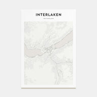 Interlaken Map Portrait Poster