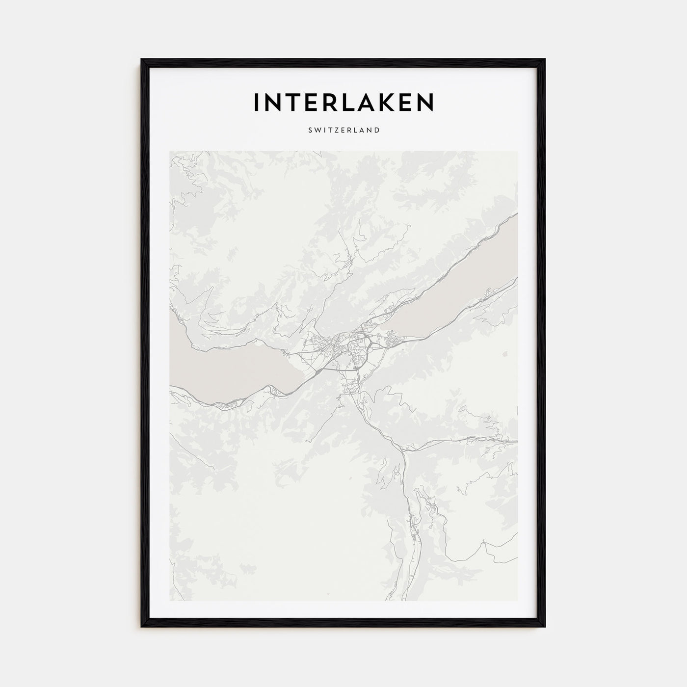 Interlaken Map Portrait Poster