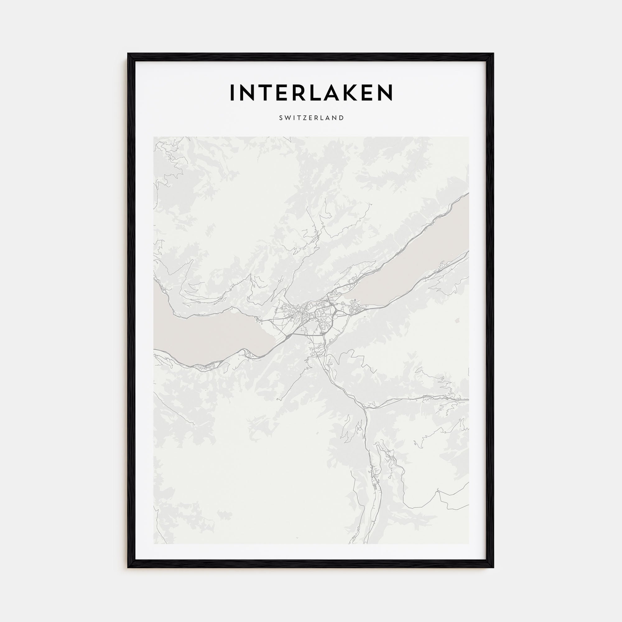 Interlaken Map Portrait Poster