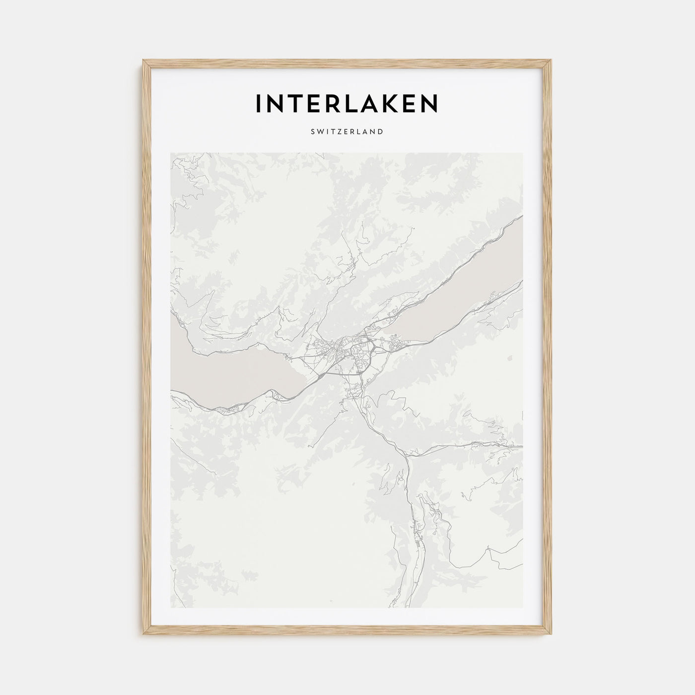 Interlaken Map Portrait Poster