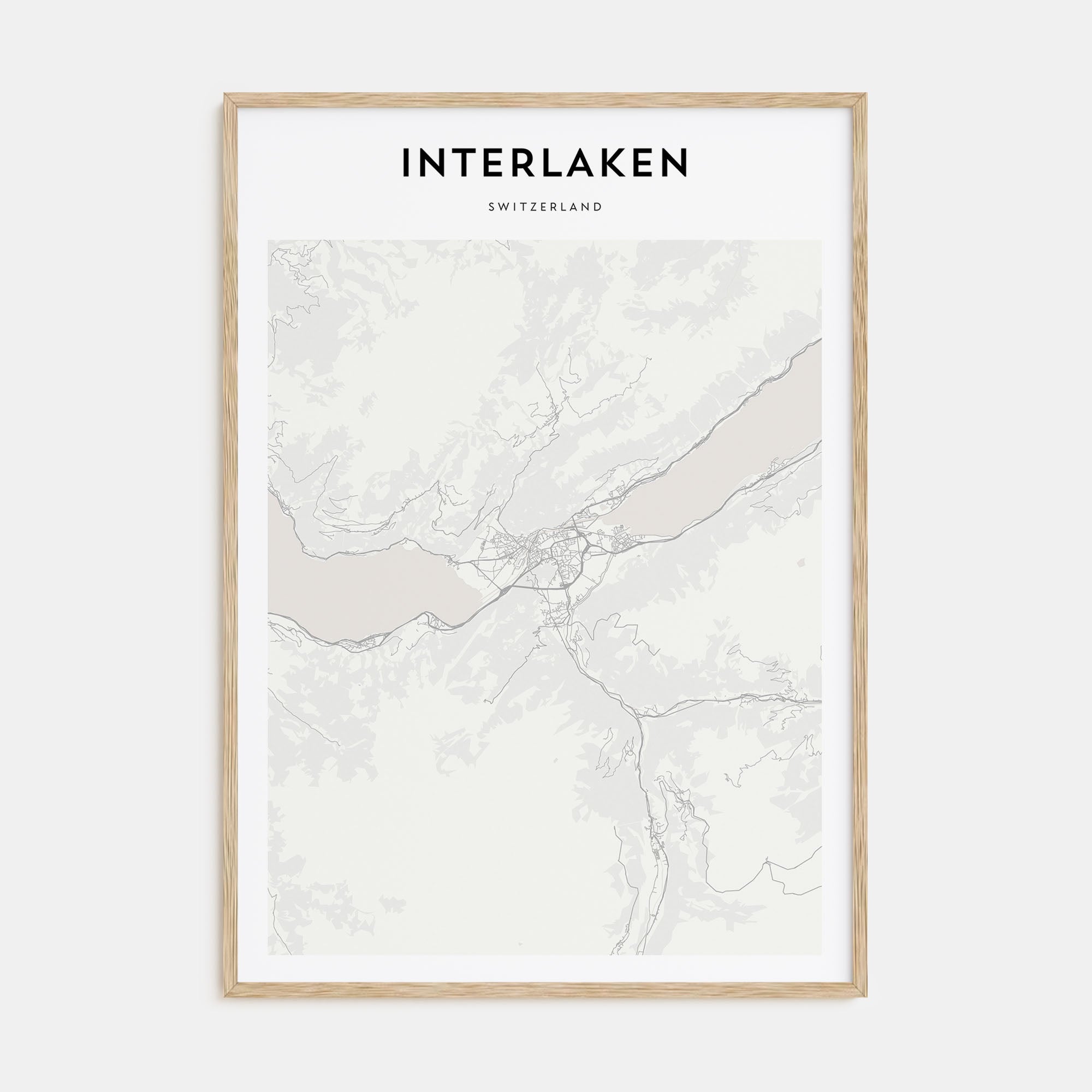 Interlaken Map Portrait Poster