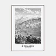 Interlaken Portrait B&W Poster