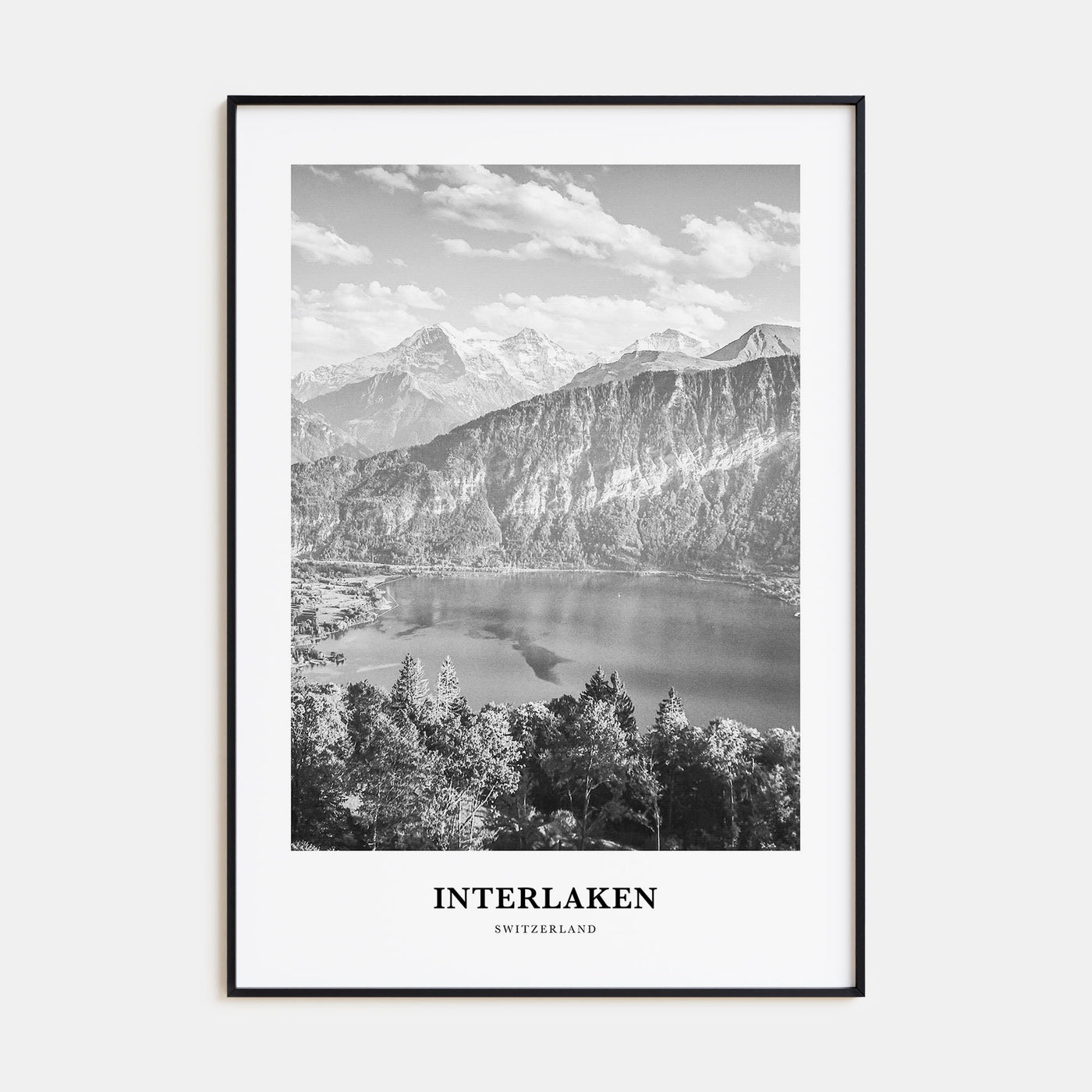 Interlaken Portrait B&W Poster