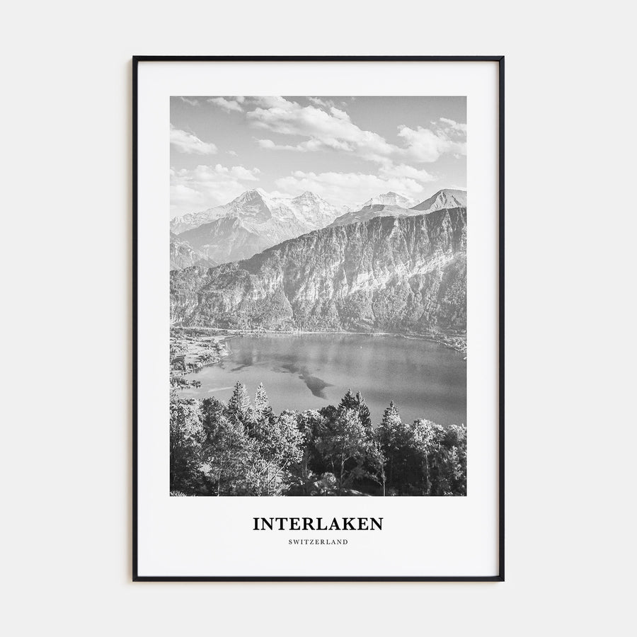 Interlaken Portrait B&W Poster