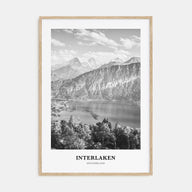 Interlaken Portrait B&W Poster