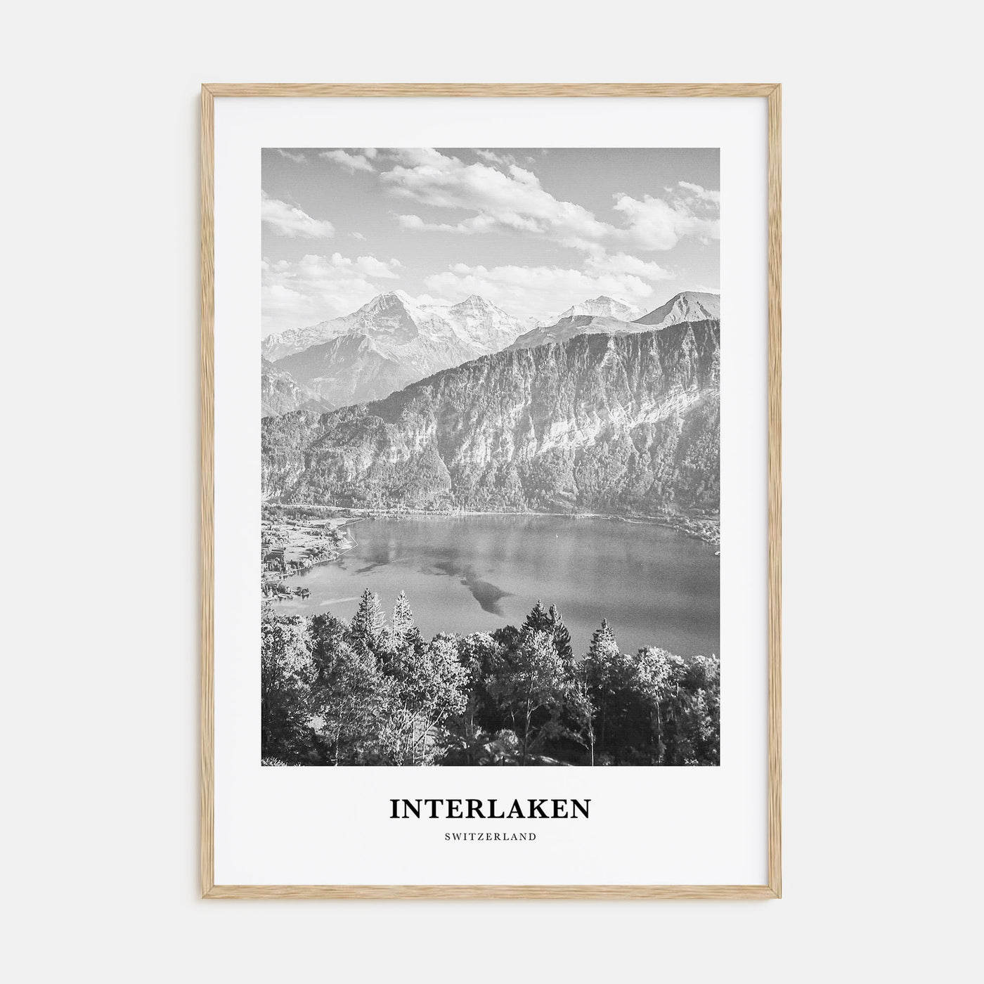 Interlaken Portrait B&W Poster
