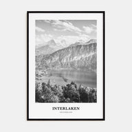 Interlaken Portrait B&W Poster