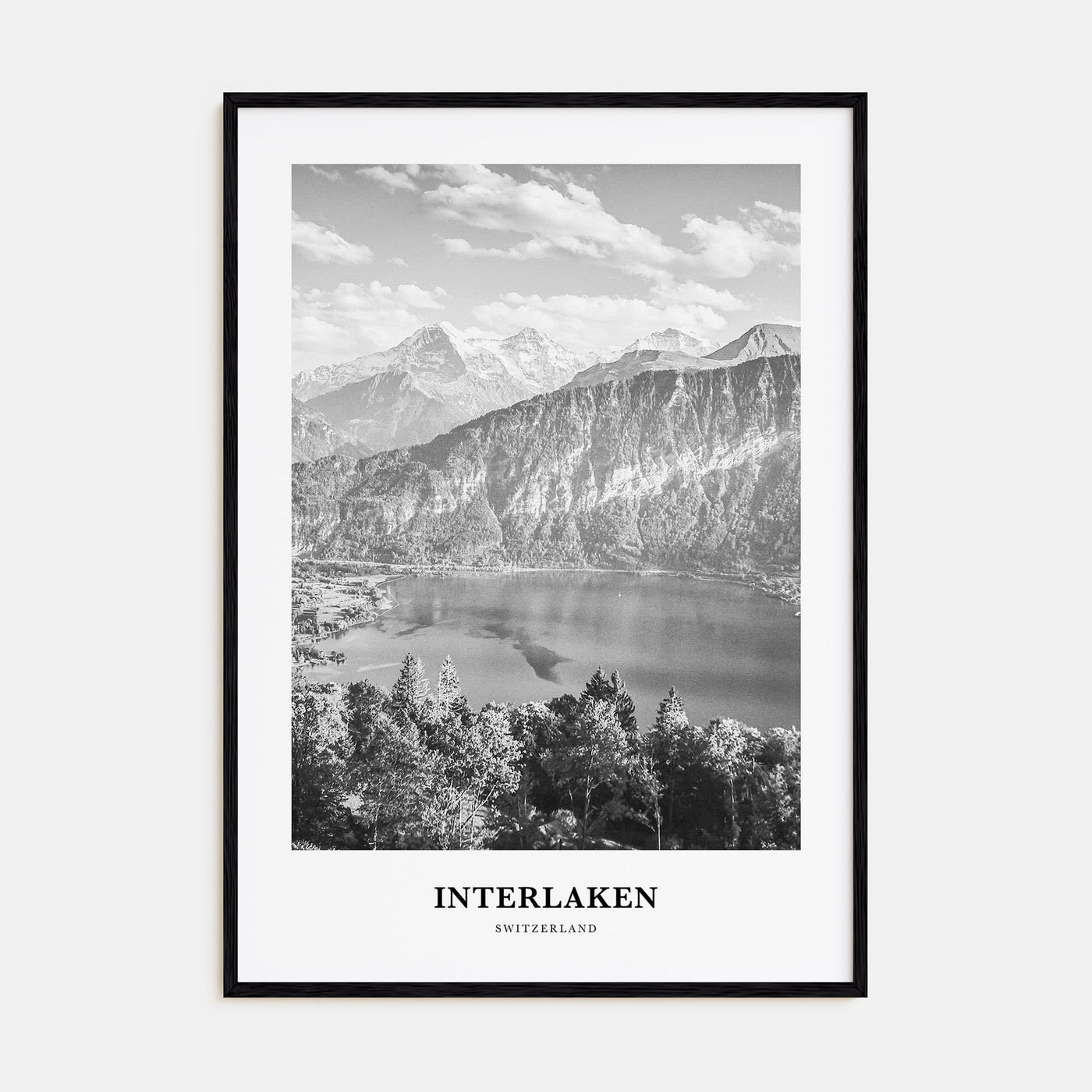 Interlaken Portrait B&W Poster