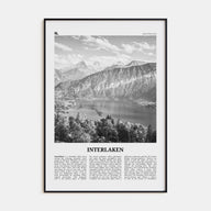 Interlaken Travel B&W Poster