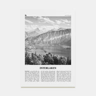 Interlaken Travel B&W Poster