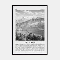 Interlaken Travel B&W Poster