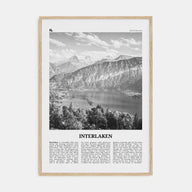 Interlaken Travel B&W Poster