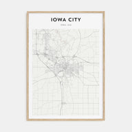 Iowa City Map Portrait Poster