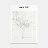 Iowa City Map Portrait Poster