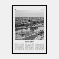 Iowa City Travel B&W Poster