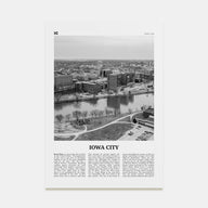 Iowa City Travel B&W Poster