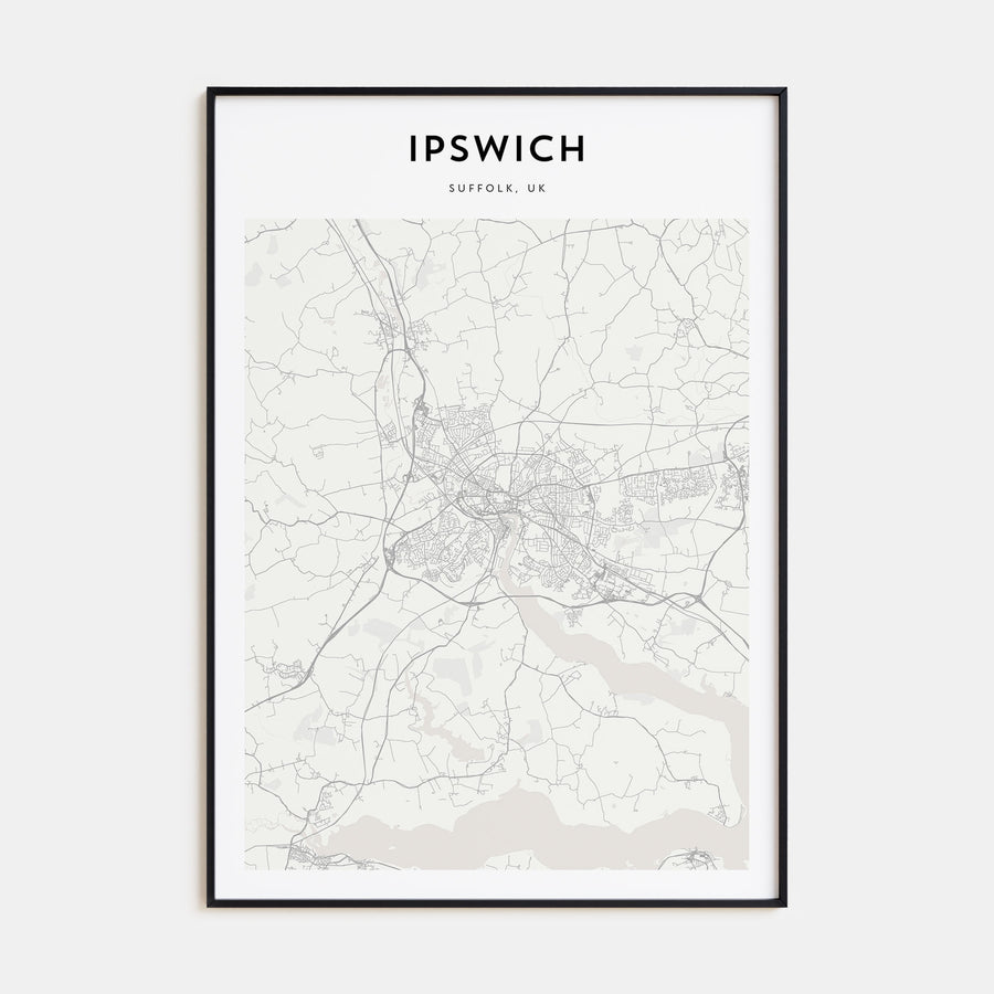 Ipswich Map Portrait Poster