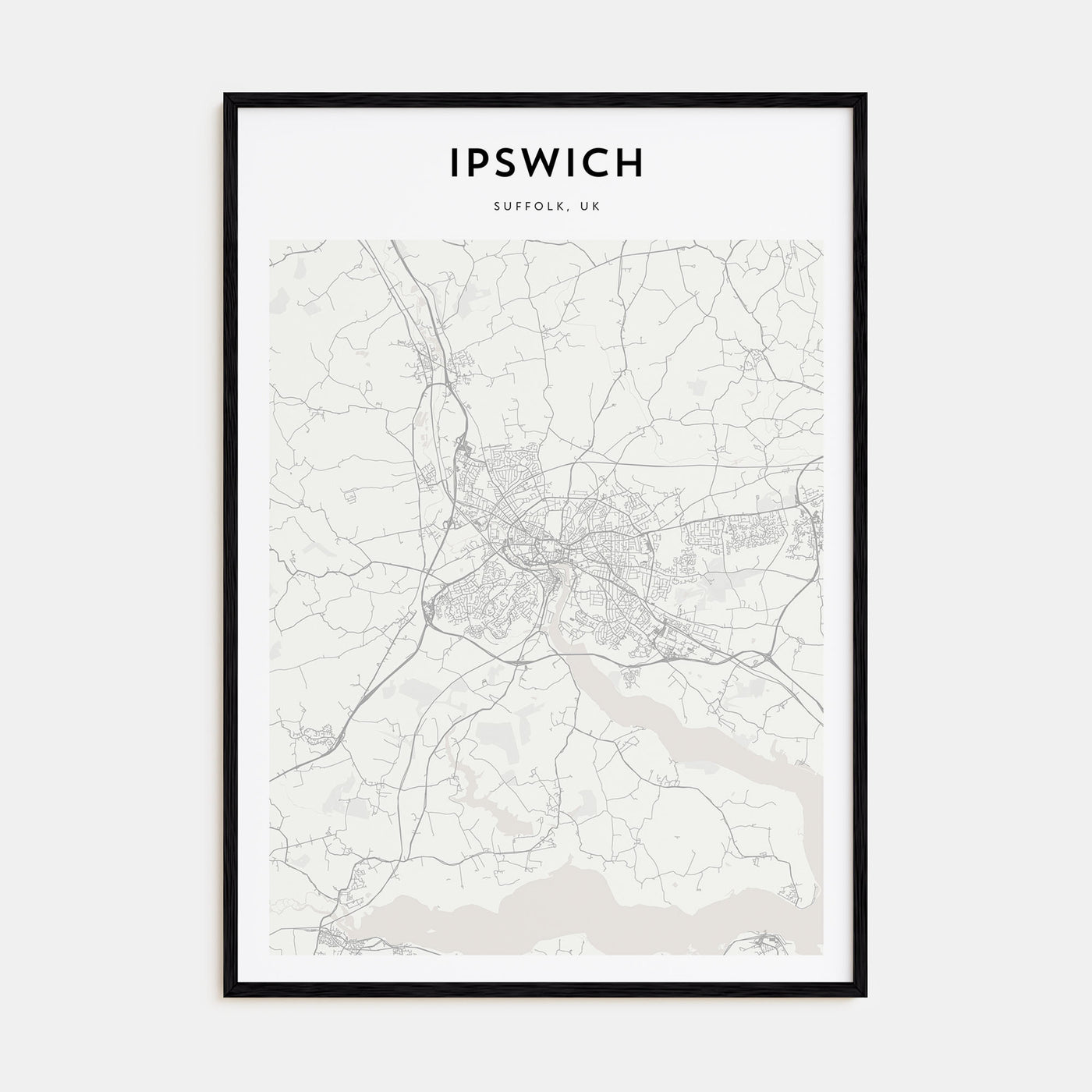 Ipswich Map Portrait Poster