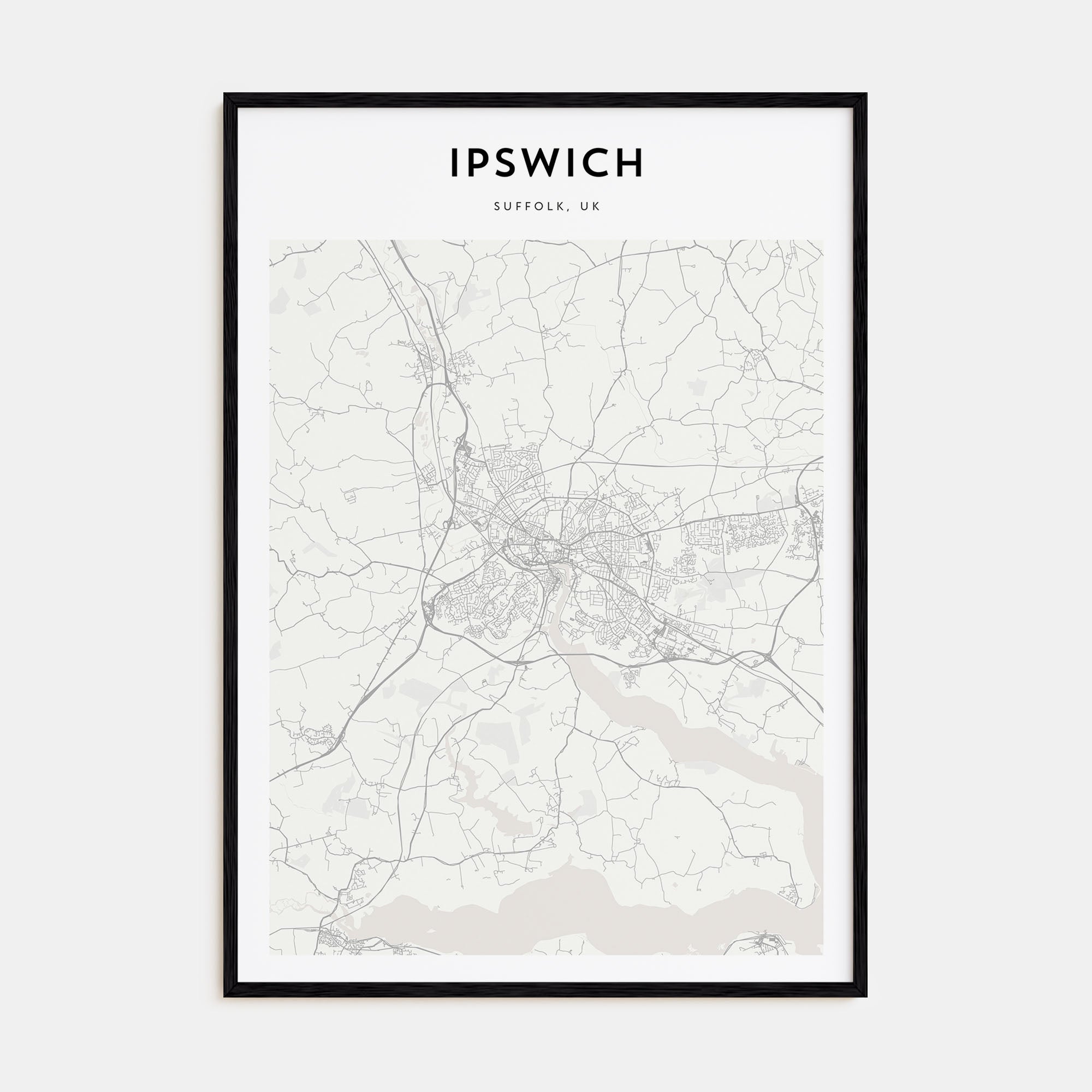 Ipswich Map Portrait Poster