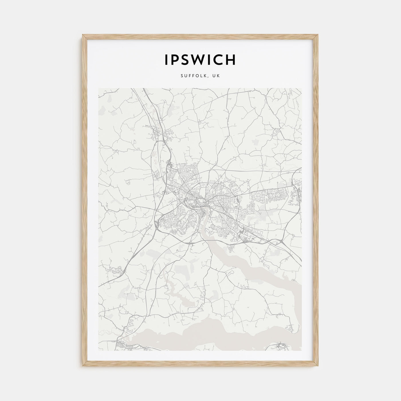 Ipswich Map Portrait Poster