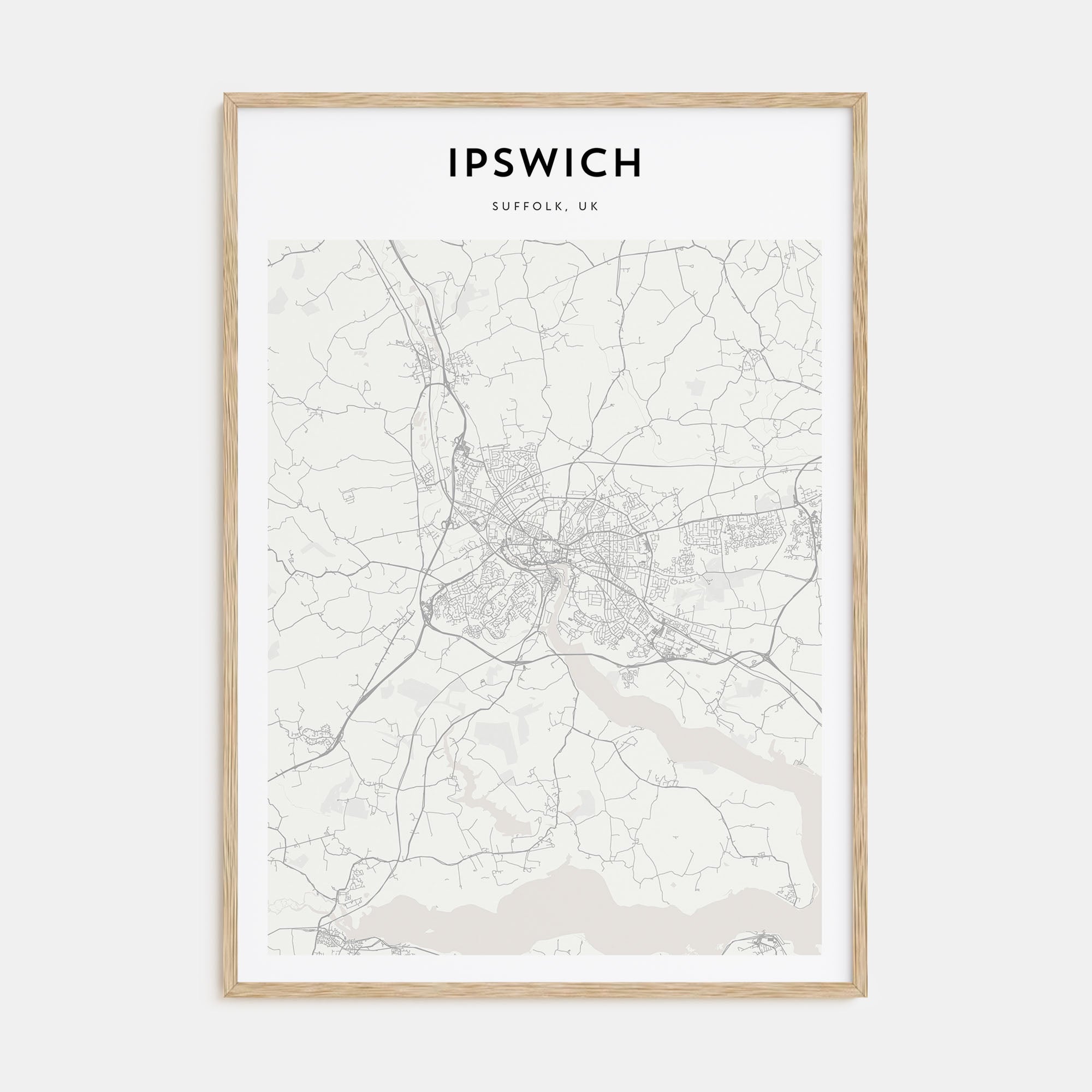 Ipswich Map Portrait Poster