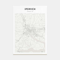 Ipswich Map Portrait Poster