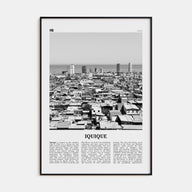 Iquique Travel B&W Poster
