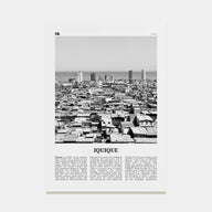 Iquique Travel B&W Poster
