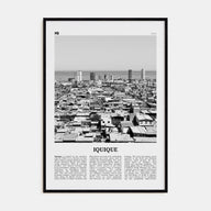 Iquique Travel B&W Poster