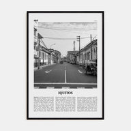 Iquitos Travel B&W Poster