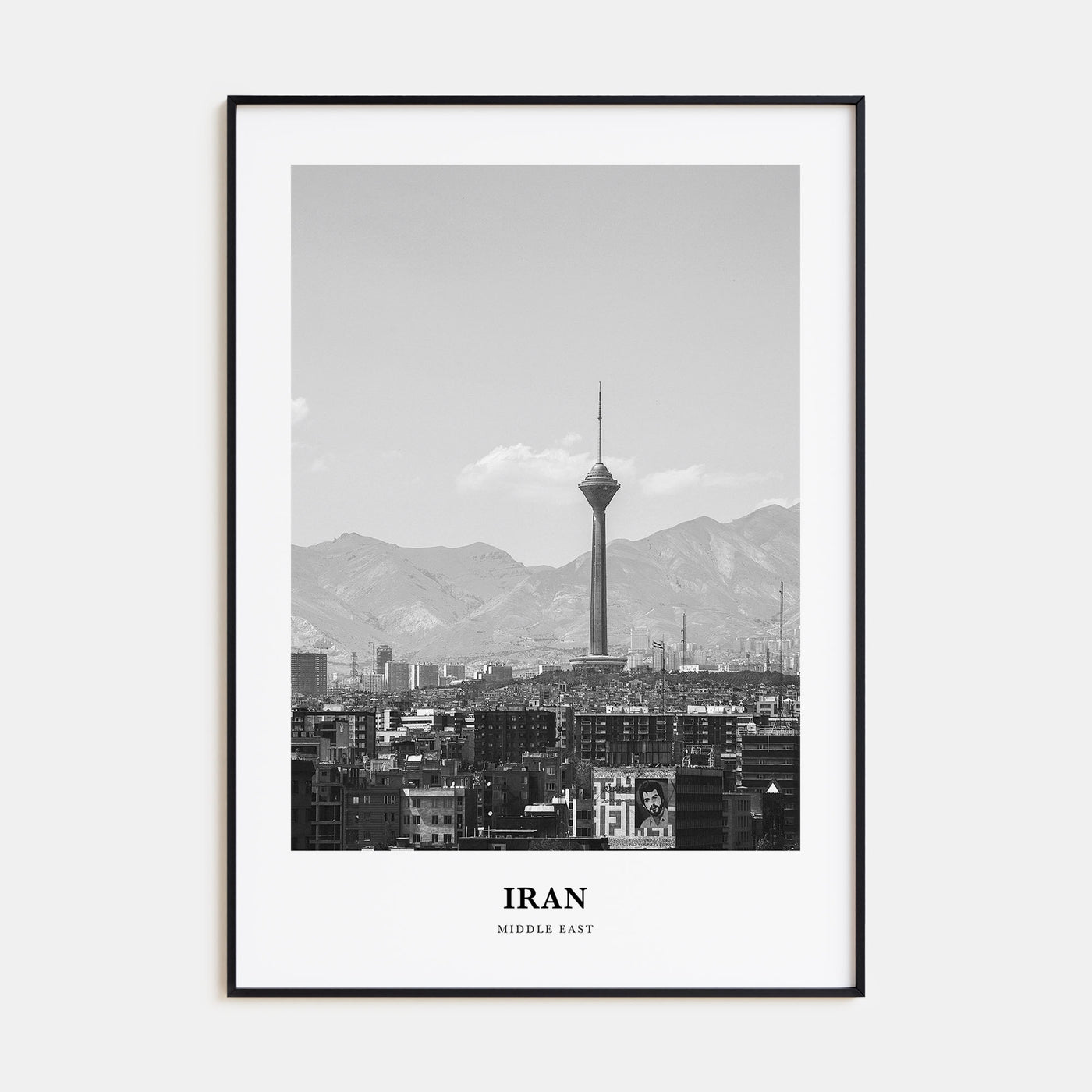 Iran Portrait B&W Poster