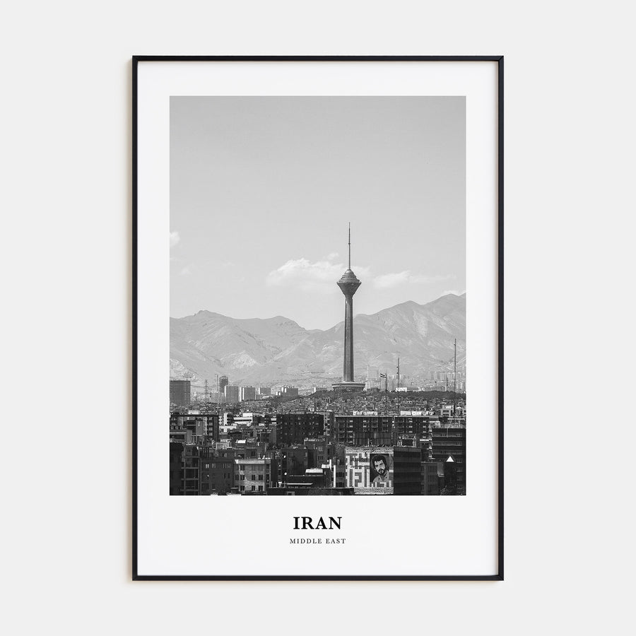 Iran Portrait B&W Poster
