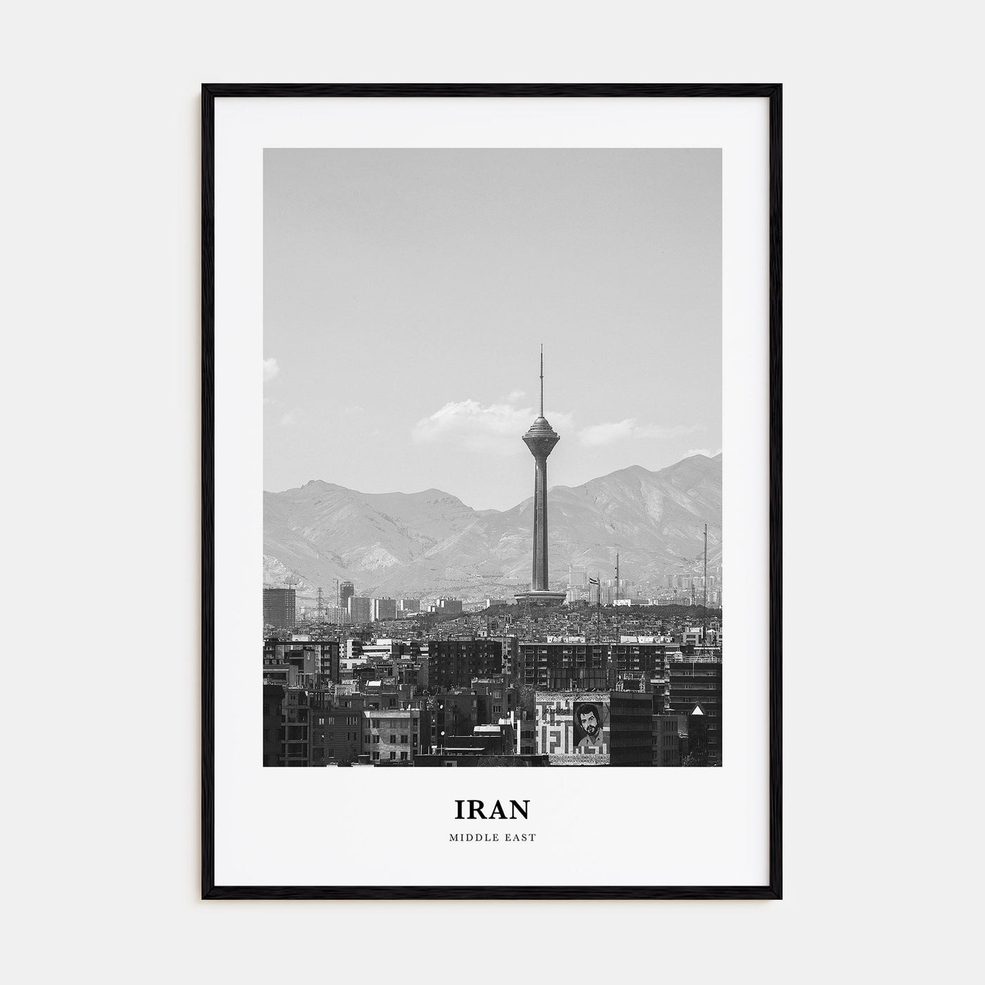Iran Portrait B&W Poster