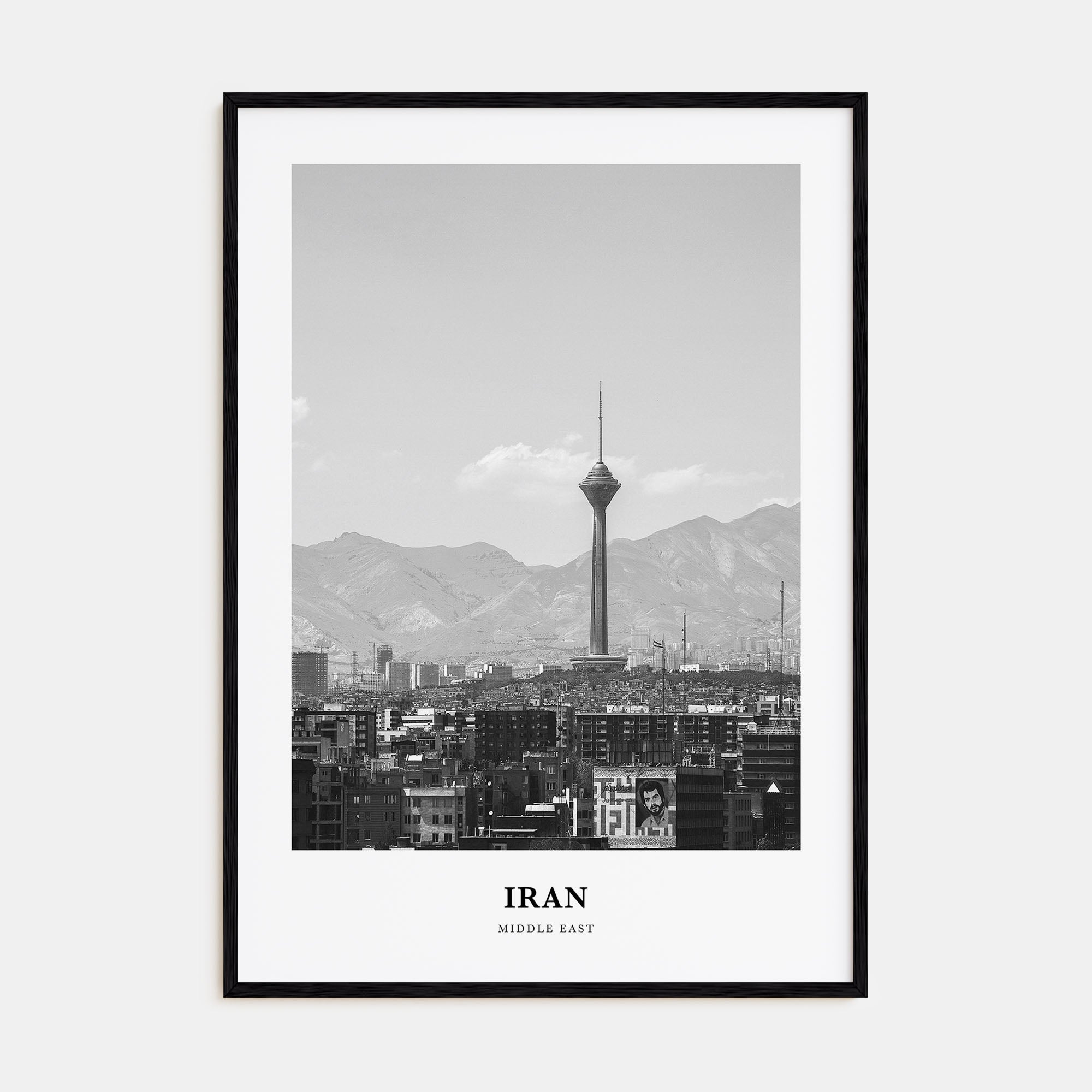 Iran Portrait B&W Poster