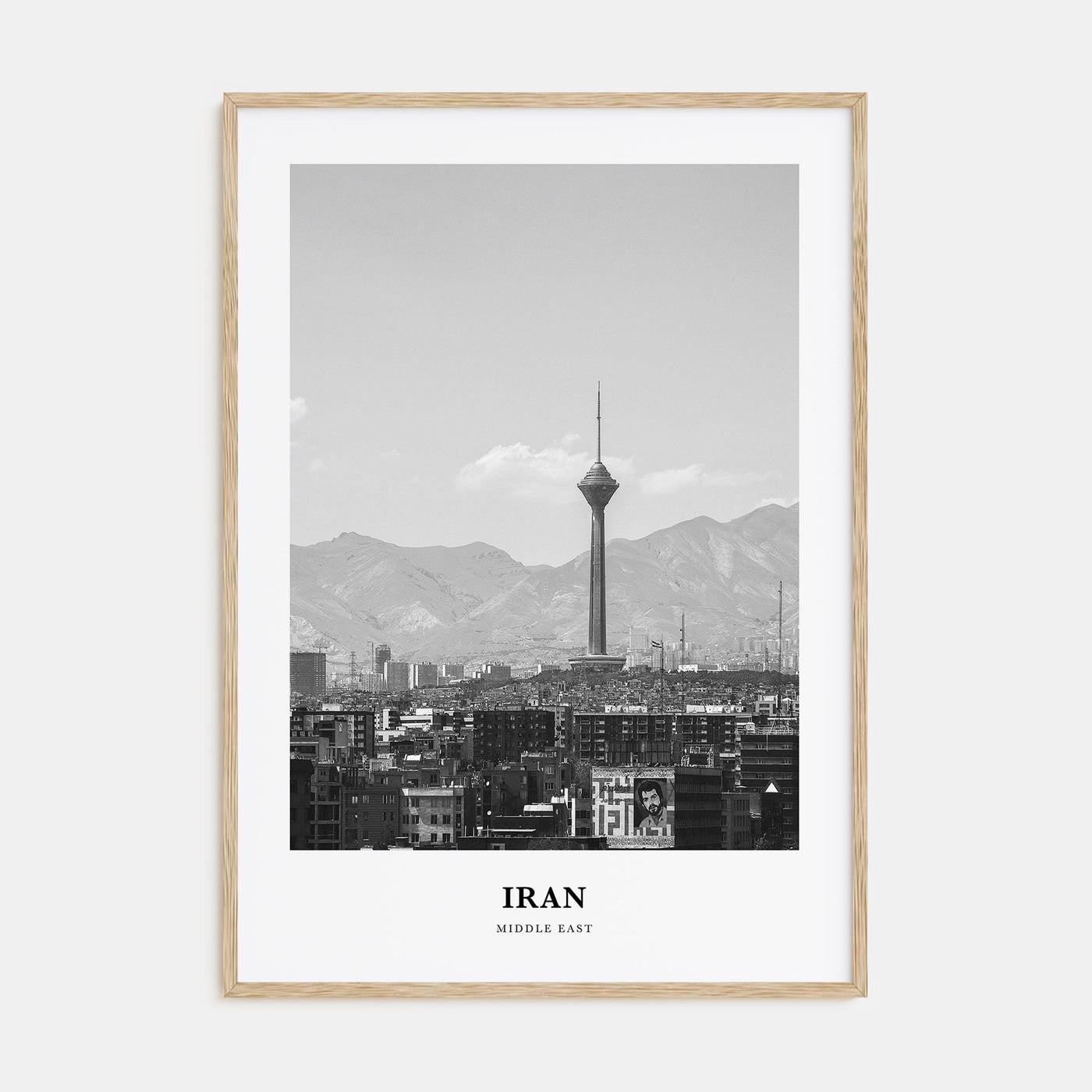 Iran Portrait B&W Poster