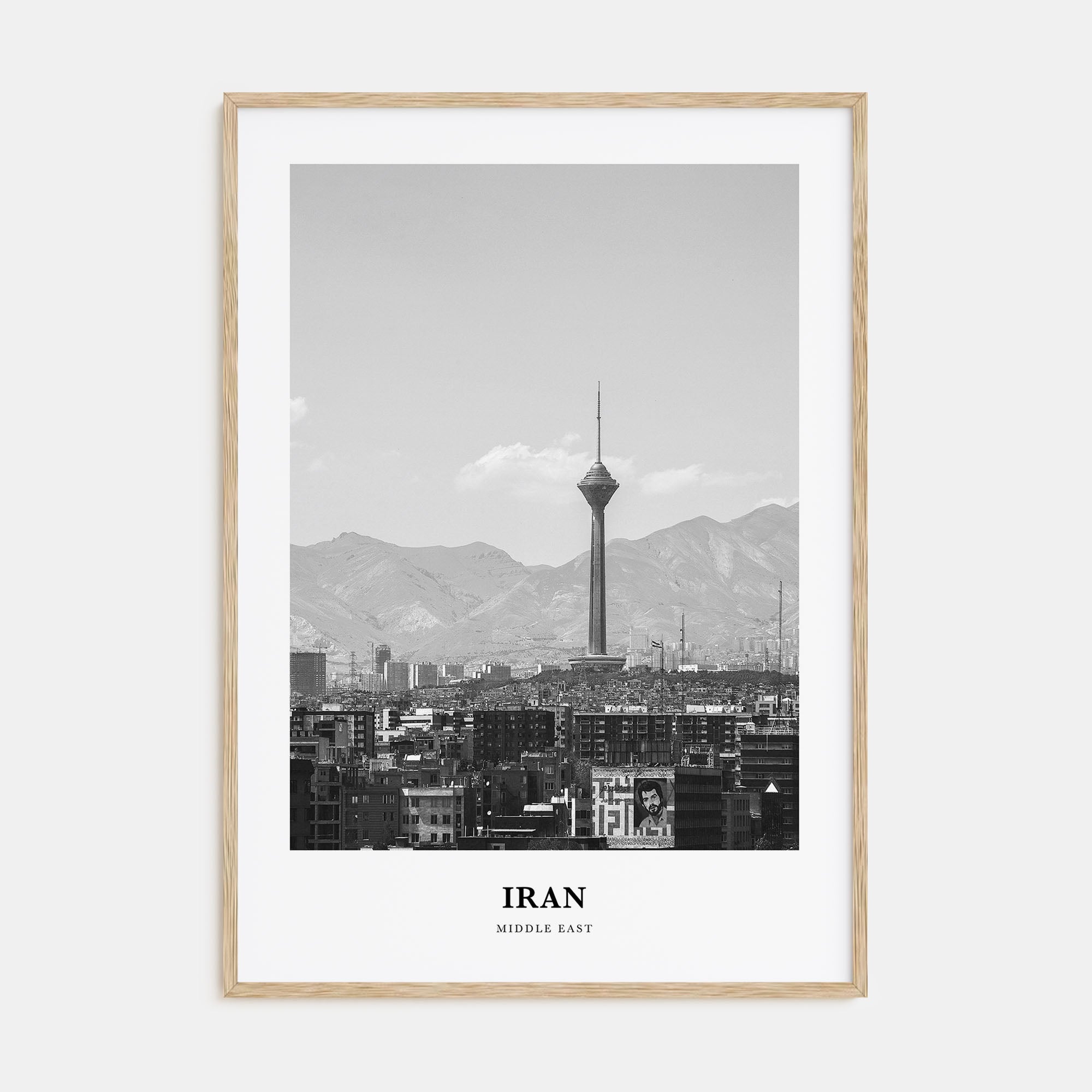 Iran Portrait B&W Poster