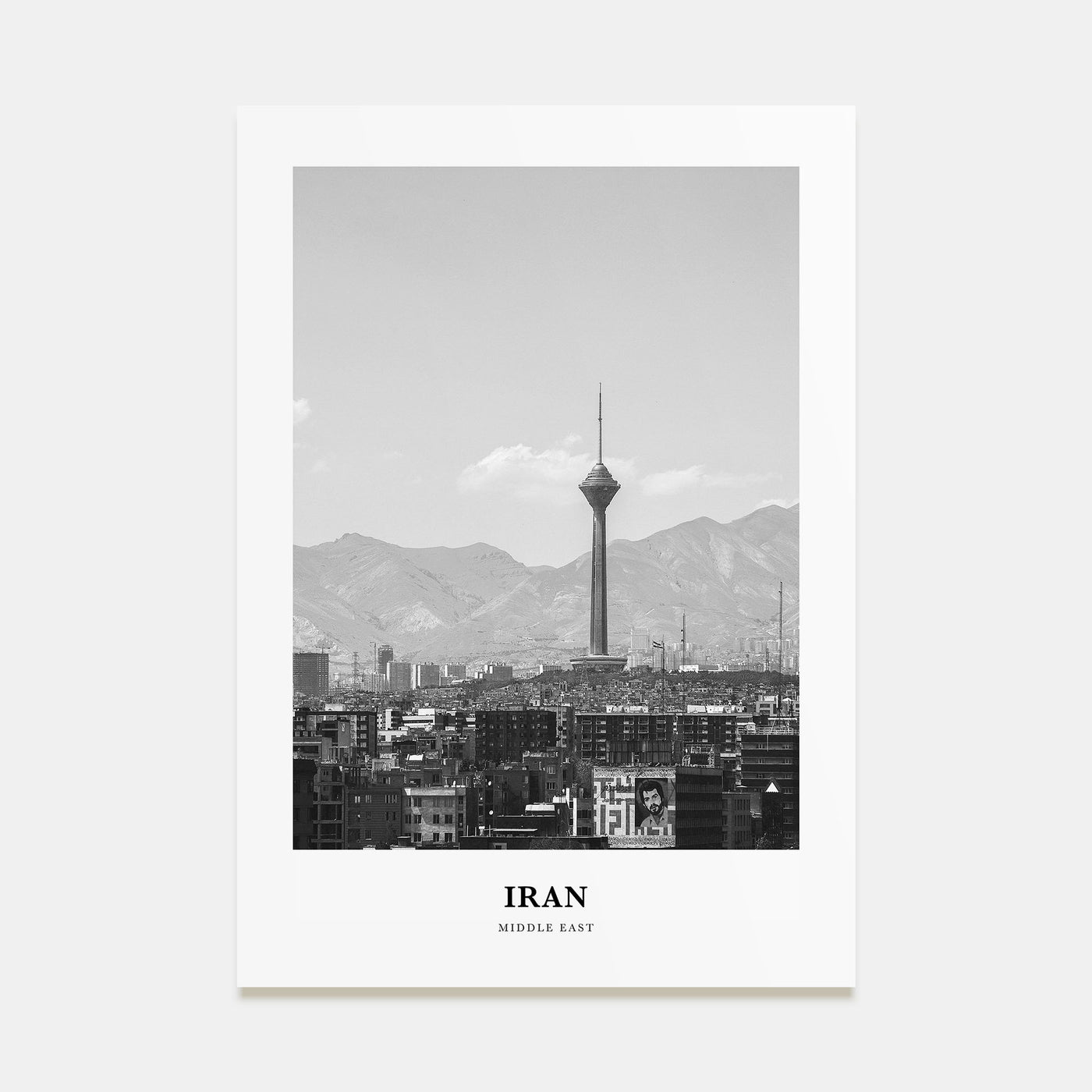 Iran Portrait B&W Poster