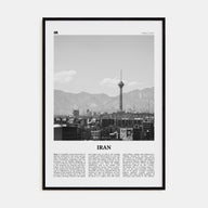 Iran Travel B&W Poster